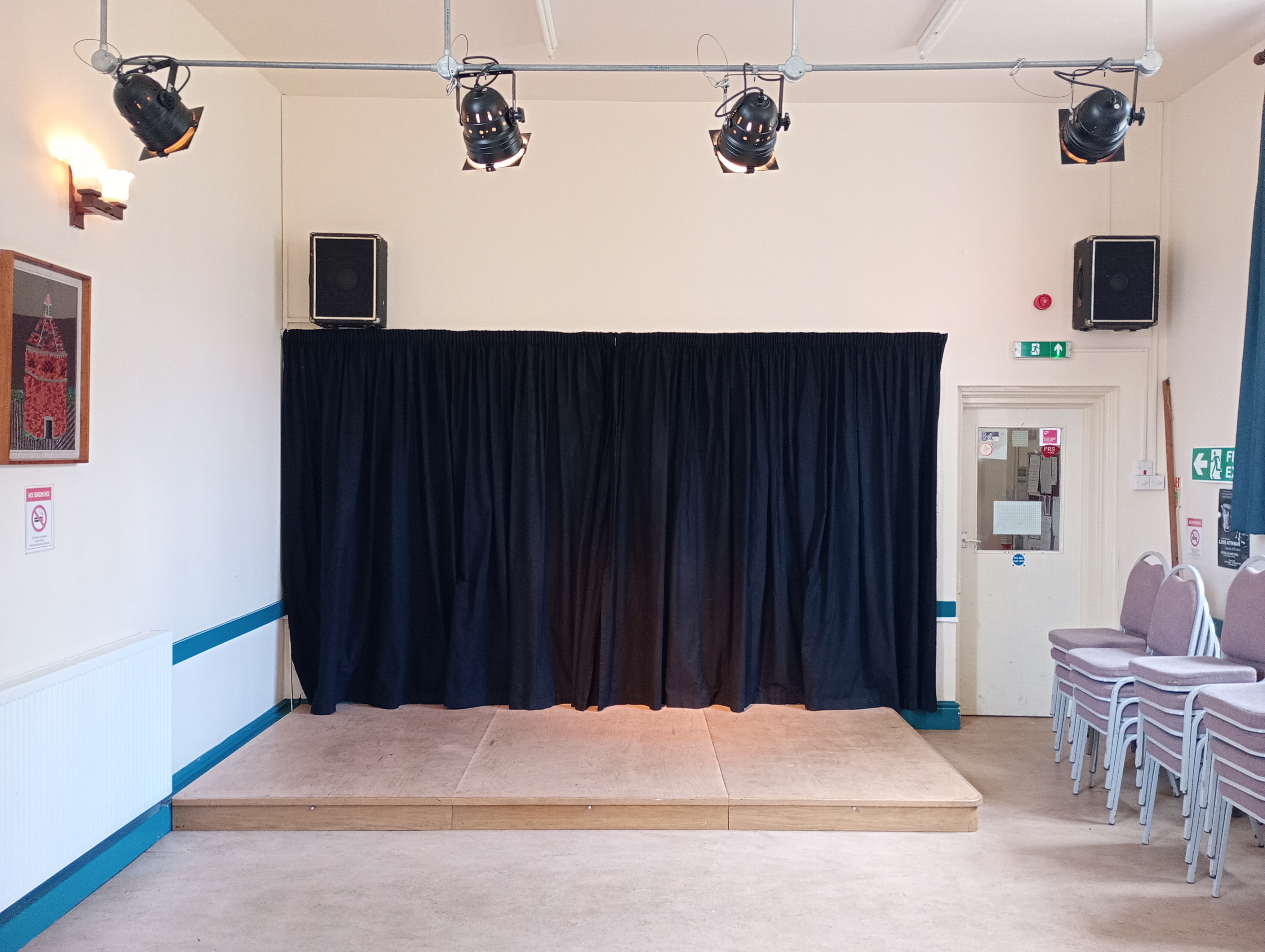 village hall stage